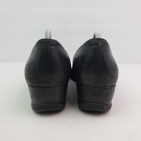 Dansko Shanda Womens Size EU 38 US 7.5-8 Black Leather Slip On Wedge Loafer Shoe - Picture 7 of 11